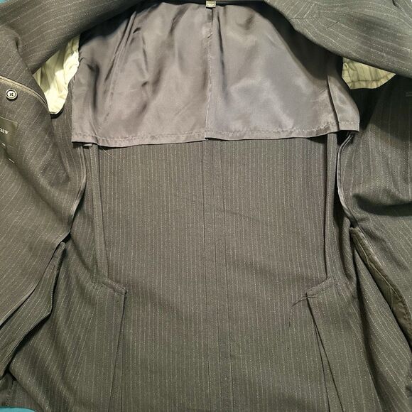 J Crew Ludlow Blazer Mens Size 40R Striped Navy Blue Wool Cotton D305180 - Picture 11 of 13